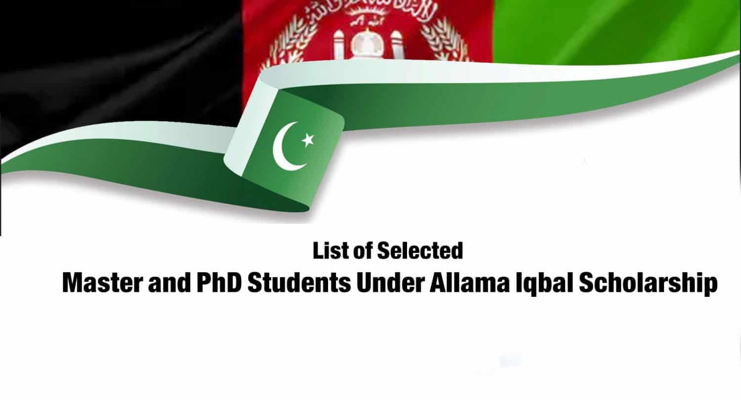 Pakistan Allama Iqbal Scholarship Master and PHD list banner